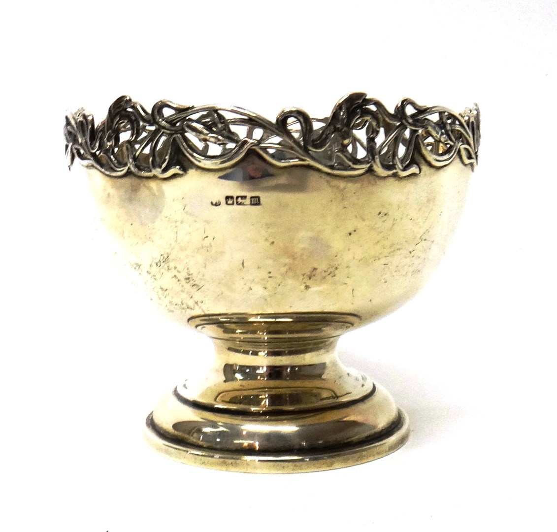 Appraisal: A silver circular small rose bowl the body presentation inscribed