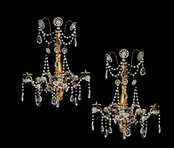 Appraisal: A pair of Louis XVI style giltwood t le and