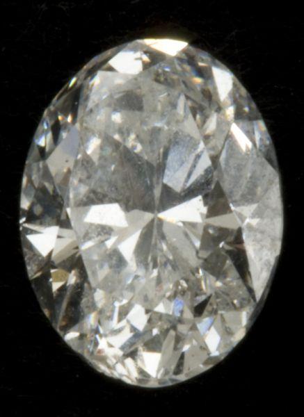 Appraisal: Carat Oval Cut Diamond Stone E color SI- clarity Professional