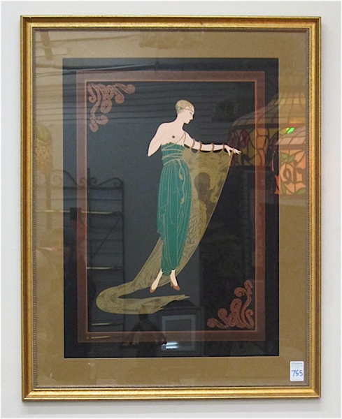 Appraisal: ERTE ROMAIN DE TIRTOFF LITHOGRAPH Russian French - Titled Emerald