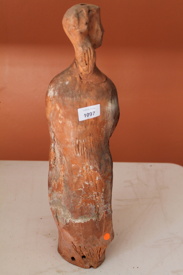 Appraisal: A Terracotta abstract figure by Manolis Calliyannis cm high