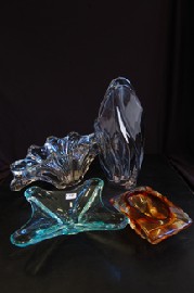 Appraisal: FRENCH GLASS VASE AND THREE OTHERS