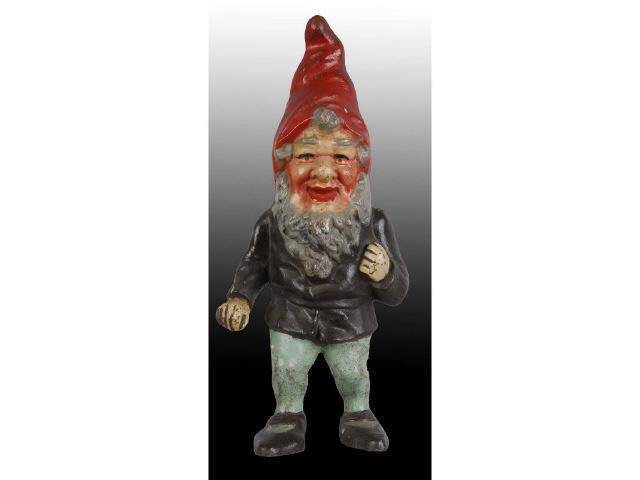 Appraisal: Gnome Elf Cast Iron Doorstop Description Signed on back Stock