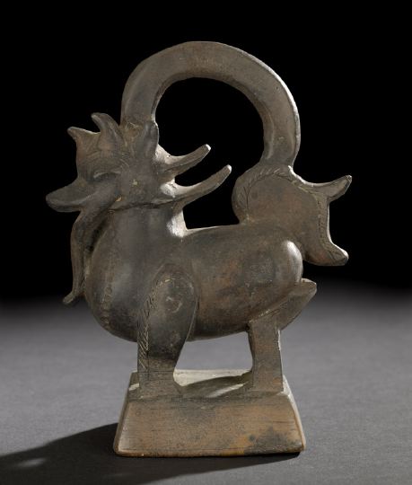 Appraisal: Thai Bronze Animal-Form Opium Weight th century the solid cast