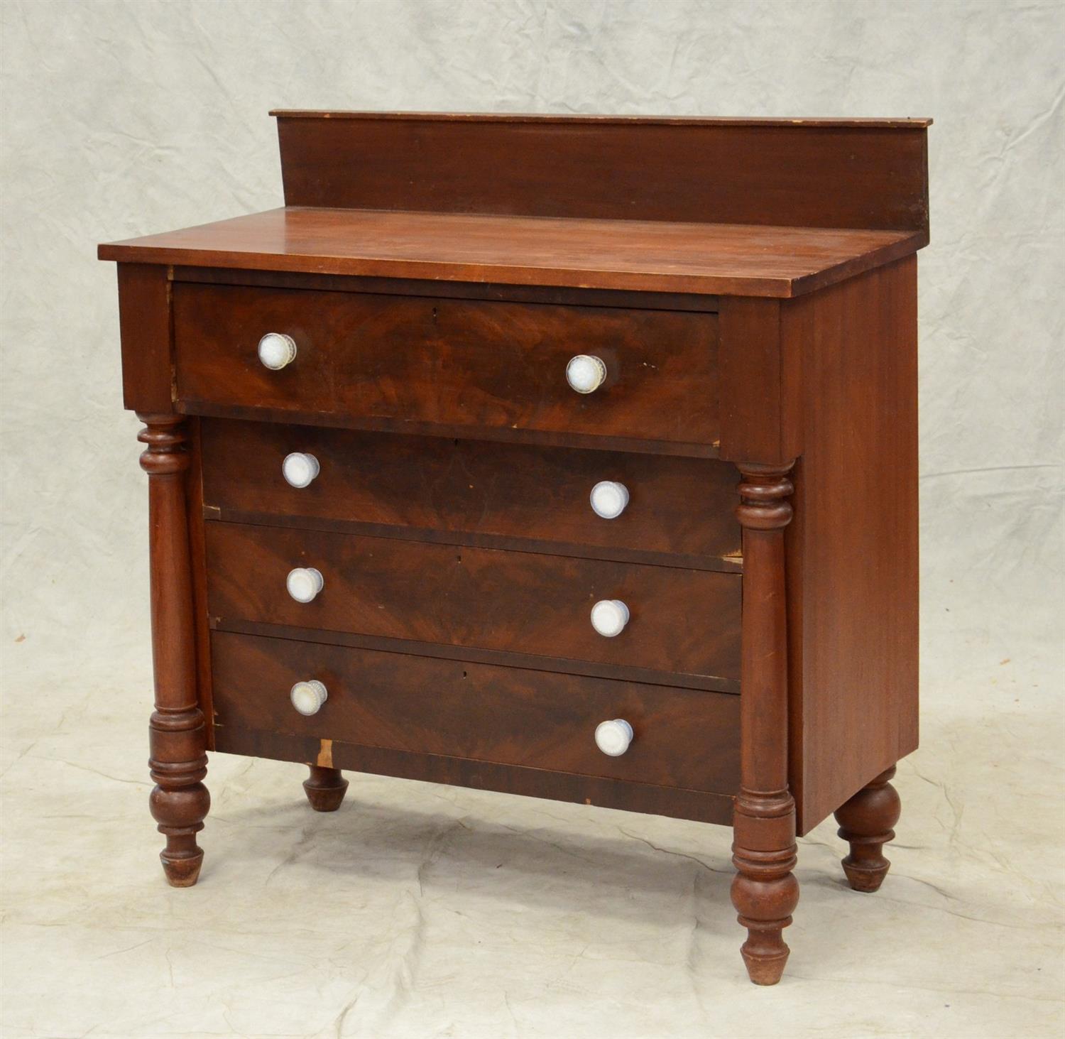 Appraisal: State of Maine Empire bureau with reverse graduated flush drawers