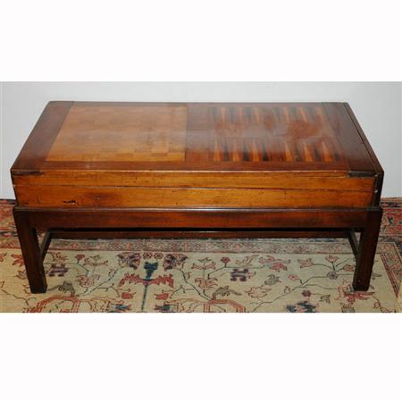 Appraisal: Victorian Style Inlaid Mahogany Tric Trac Table on Stand Estimate