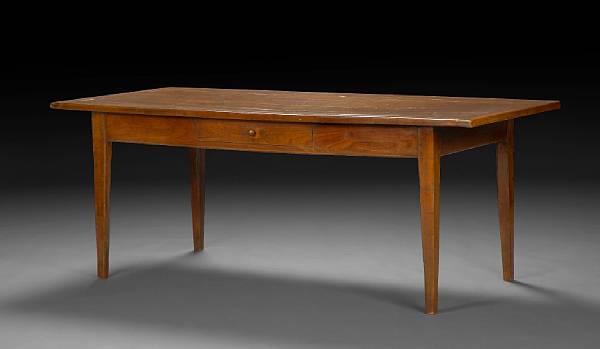 Appraisal: A French Provincial fruitwood farmhouse table late th century The