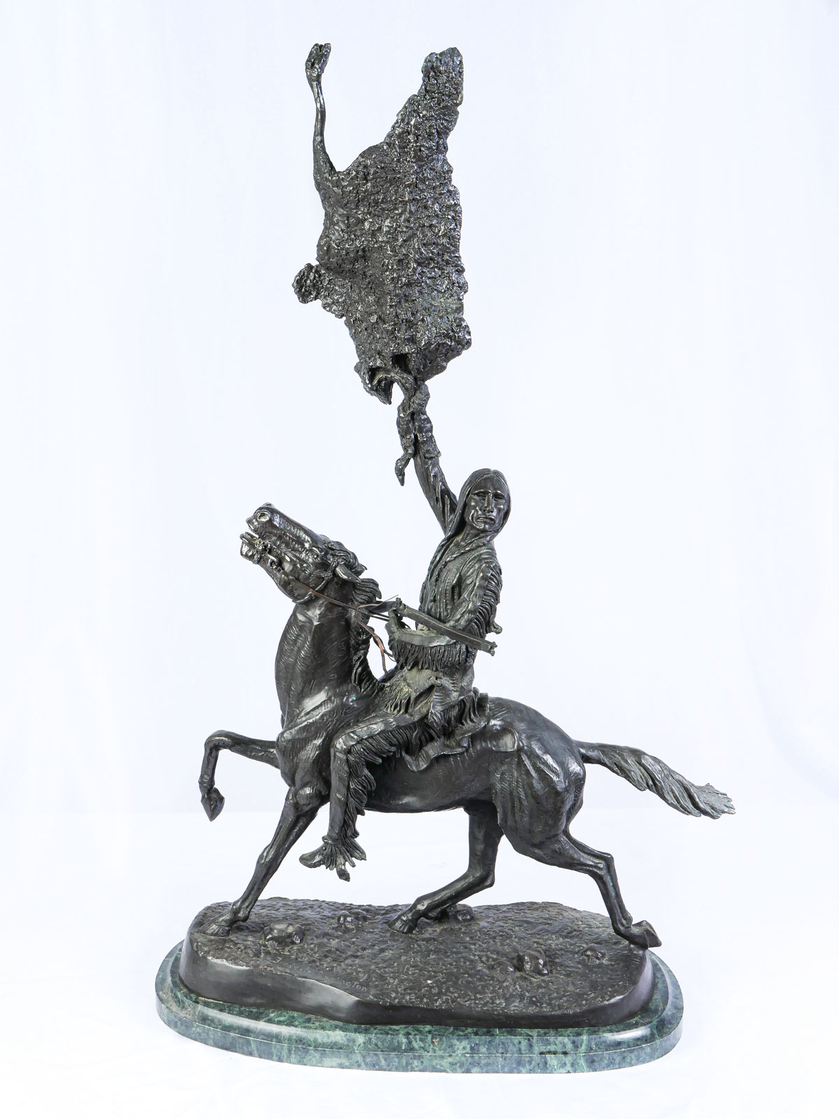 Appraisal: BUFFALO SIGNAL BRONZE AFTER REMINGTON '' in height with the