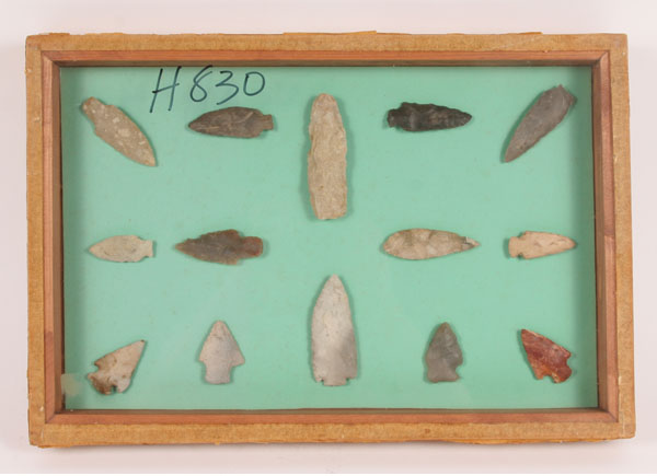 Appraisal: Two frames arrowheads H with points from Crestview FL and