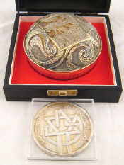 Appraisal: A limited edition silver commemorative circular box celebrating years of