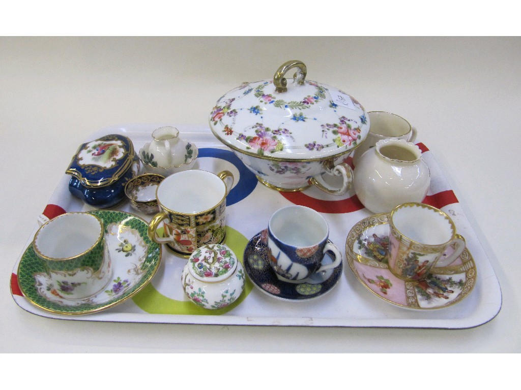 Appraisal: Tray lot of assorted miniature ceramics - Royal Crown Derby