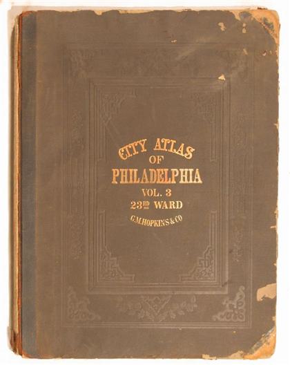 Appraisal: vol Philadelphia Property Atlas Hopkins G M City Atlas of