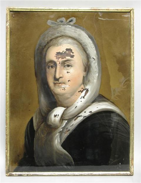 Appraisal: STYLE OF WILLIAM MATTHEW PRIOR EGLOMISE PORTRAIT OF MARTHA WASHINGTON