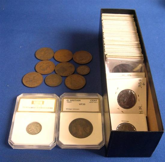 Appraisal: Lot of British coins including approximately threepence from to sispence