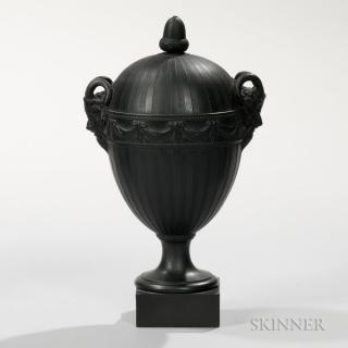 Appraisal: Wedgwood Bentley Black Basalt Vase Wedgwood Bentley Black Basalt Vase