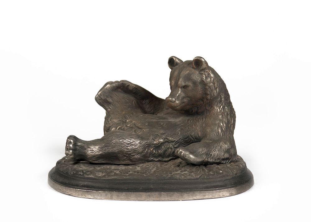 Appraisal: After Antoine Louis Barye Reclining Bear After Antoine Louis Barye