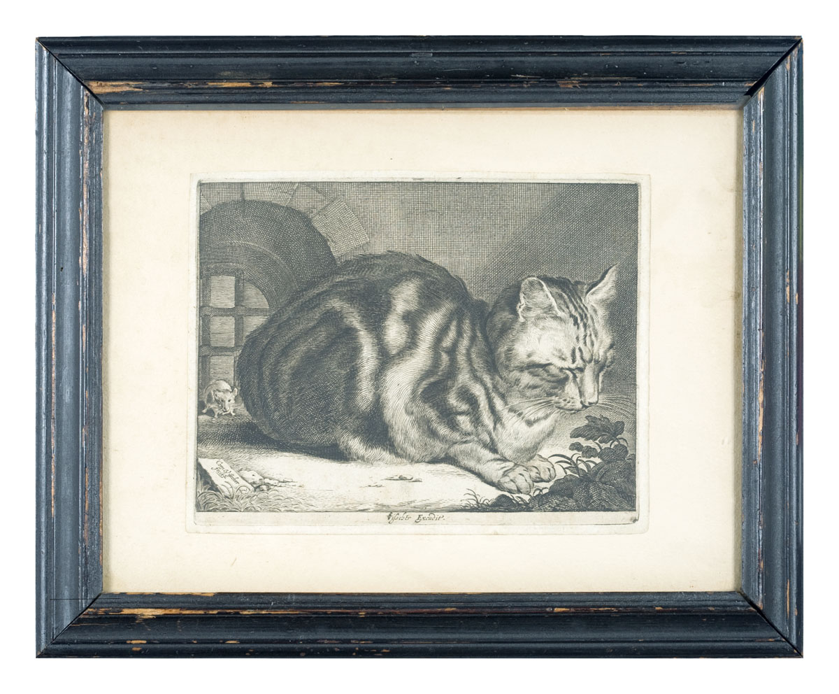 Appraisal: CORNELIS VISSCHER DUTCH - THE LARGE CAT Engraving and etching