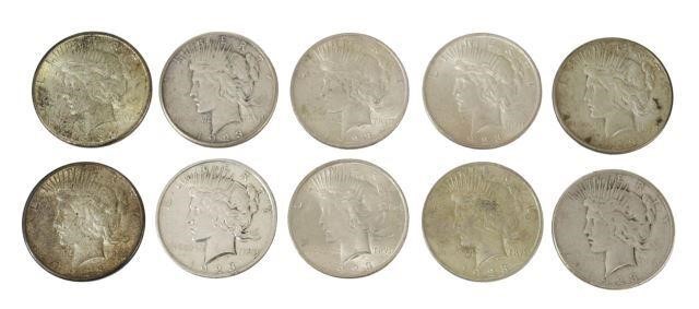 Appraisal: lot of U S Peace Silver Dollars S