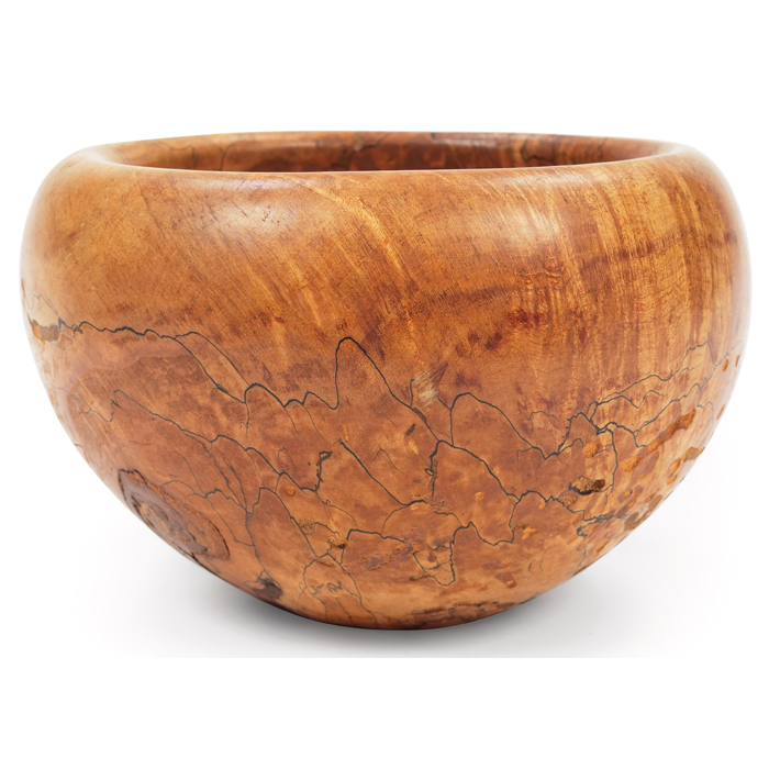 Appraisal: Mark Lindquist turned wood bowl spalted Maple thick walls signed