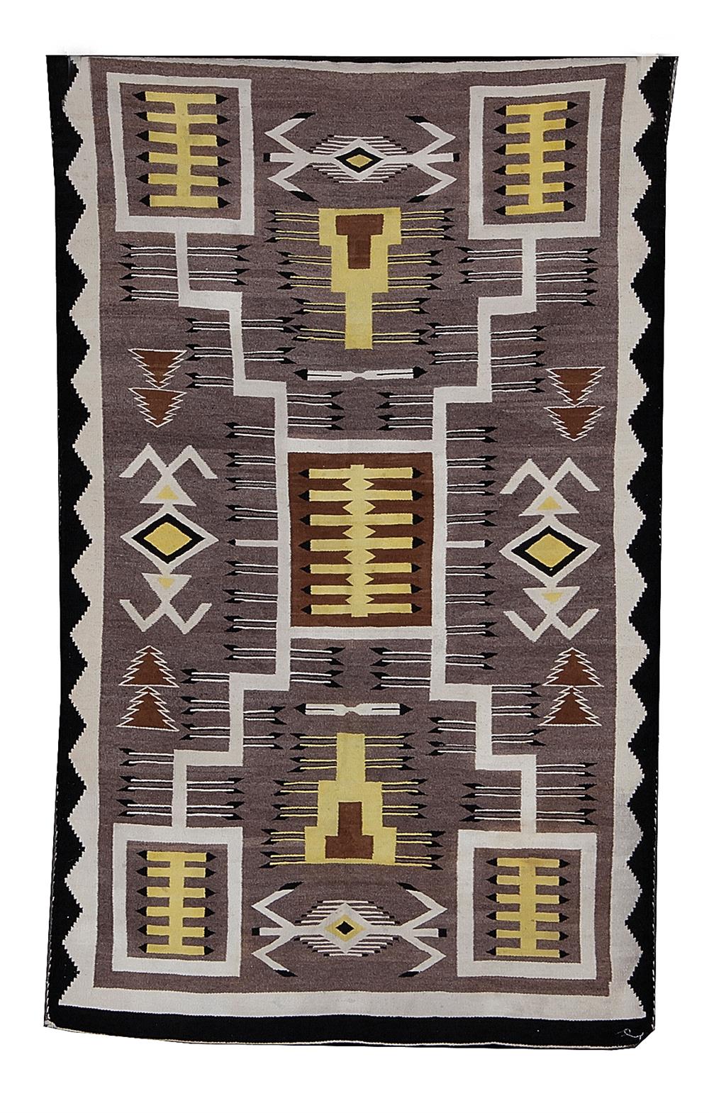 Appraisal: Native American weavings probably Navajo mid th century Gray Hills-inspired