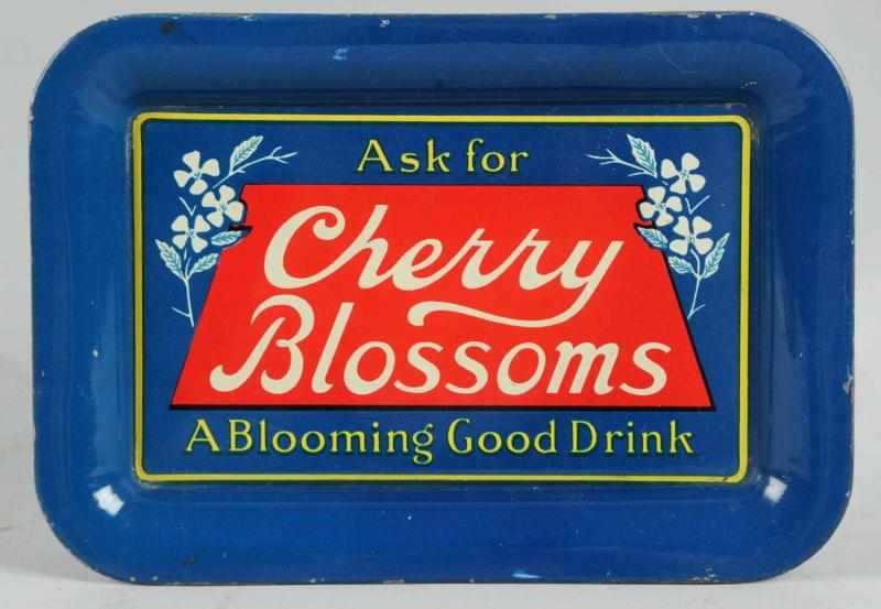 Appraisal: s Cherry Blossoms Tin Tip Tray Small edge nicks and