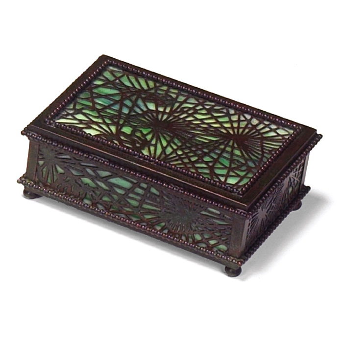 Appraisal: Tiffany Studios box pine needle pattern