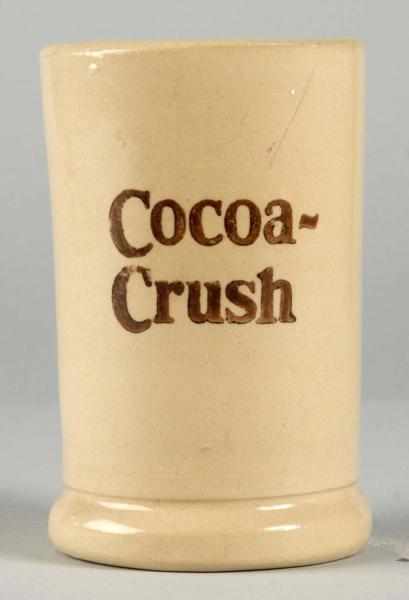 Appraisal: Scarce Cocoa-Crush Pottery Mug Description Circa s Almost no wear