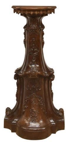 Appraisal: Italian Baroque style walnut pedestal early th c shaped top