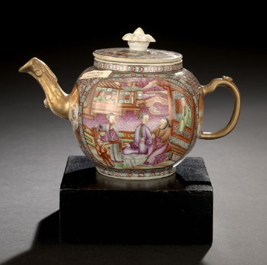 Appraisal: Good Chinese Export Porcelain Teapot and Cover Qianlong Reign -