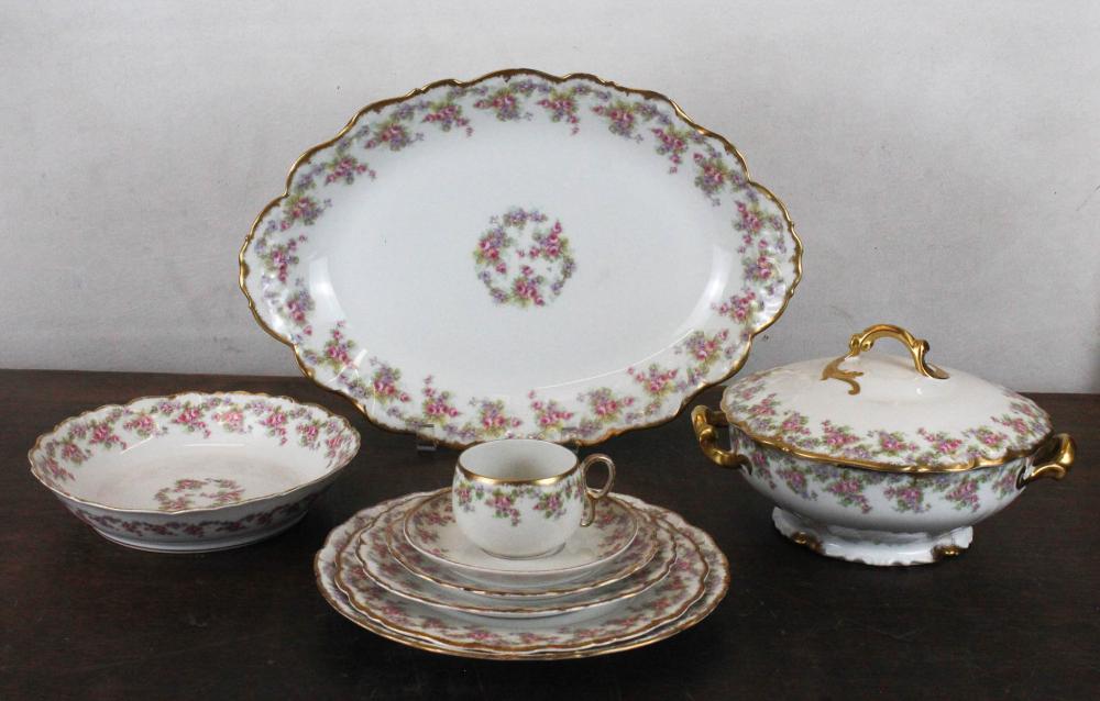 Appraisal: ELITE WORKS LIMOGES CHINA SET comprised of dinner plates luncheon