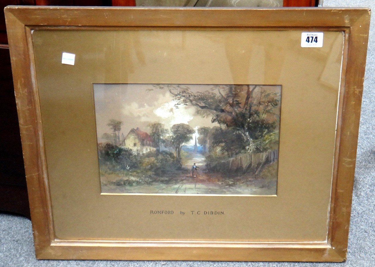 Appraisal: Thomas Colman Dibdin - Romford Banstead a pair of watercolours