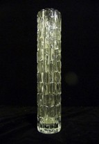 Appraisal: A contemporary tall cylindrical form art glass crystal vase with