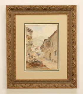 Appraisal: th c French watercolor signed and dated Late th century