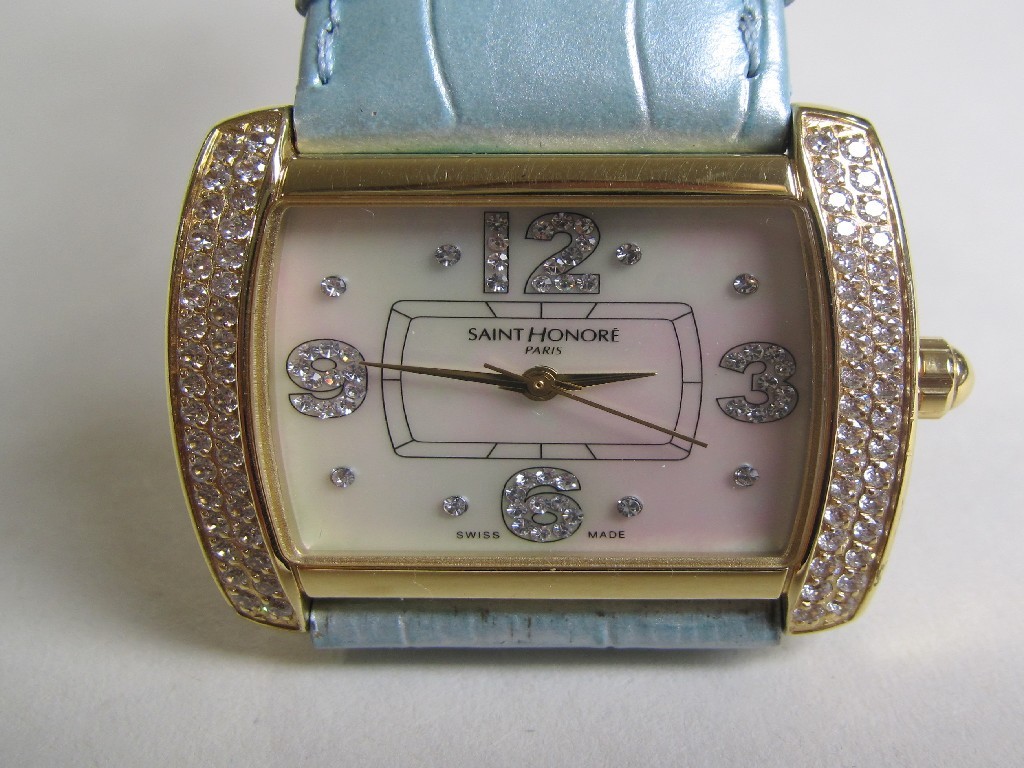 Appraisal: Ladies ct gold plated wrist watch with MOP dial and