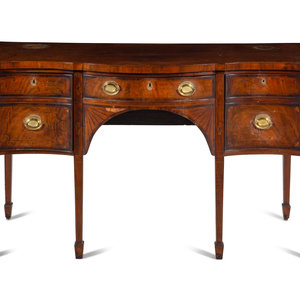 Appraisal: A George III Mahogany Sideboard Late th Century Height x