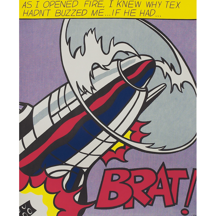 Appraisal: Roy Lichtenstein American - ''As I Opened Fire '' triptych