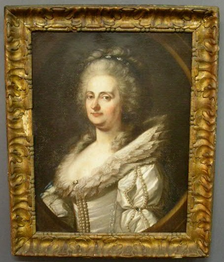 Appraisal: Oil on canvas portrait th thc of Queen Maria Theresa