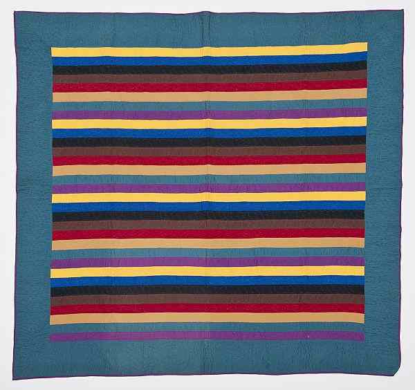 Appraisal: Pennsylvania rainbow bar quilt th c x