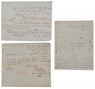 Appraisal: Group of Three Civil War Letters letter from camp of