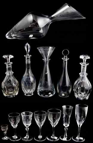 Appraisal: BACCARAT GLASS 'HARCOURT' PART SERVICE including champagne flutes red wines