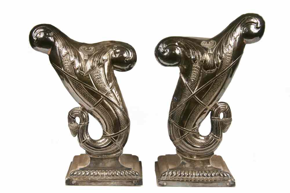 Appraisal: DUTCH SILVER ALTAR CANDLEHOLDERS - th c Holland Sterling Silver