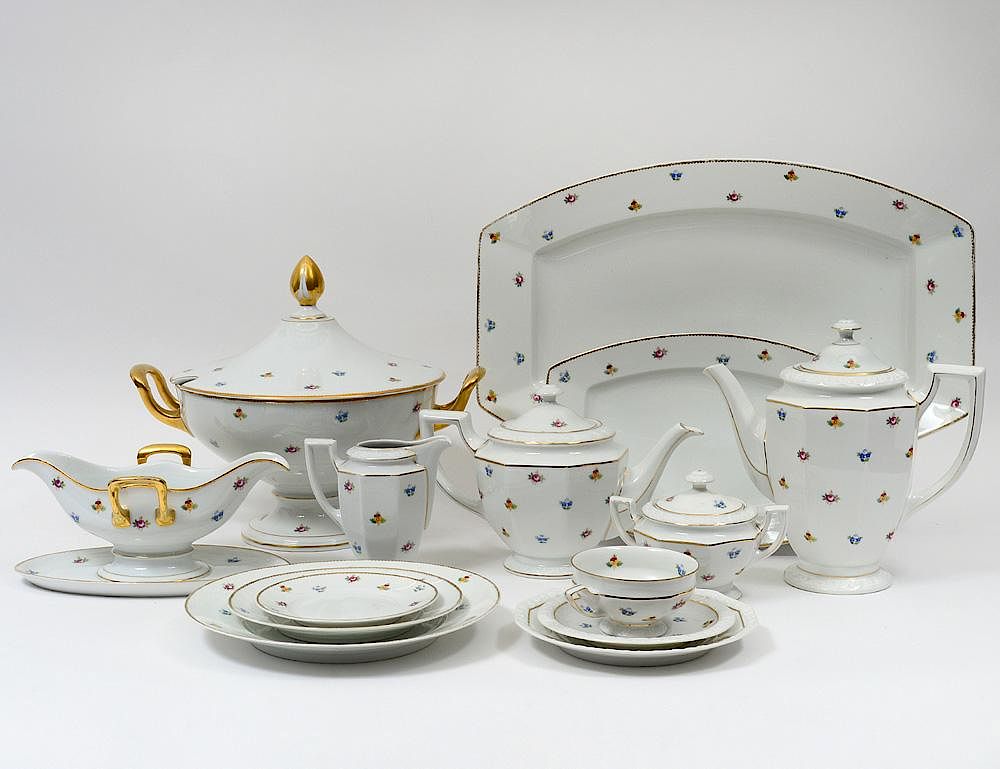 Appraisal: EIGHTY-THREE PIECE ROSENTHAL PORCELAIN PART DINNER SERVICE German In the