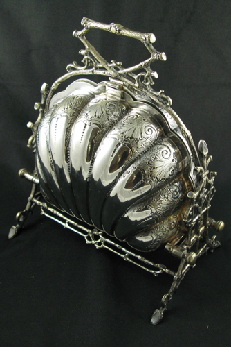 Appraisal: A ENGLISH SHEFFIELD VICTORIAN SILVERPLATED BISCUIT SERVER hallmarked by the