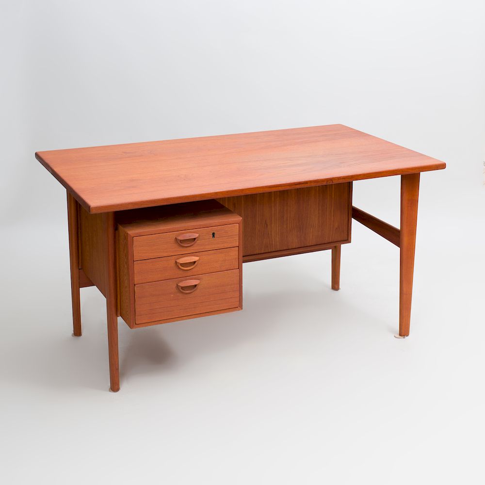 Appraisal: Kai Kristiansen Teak Desk for FM M bler The front