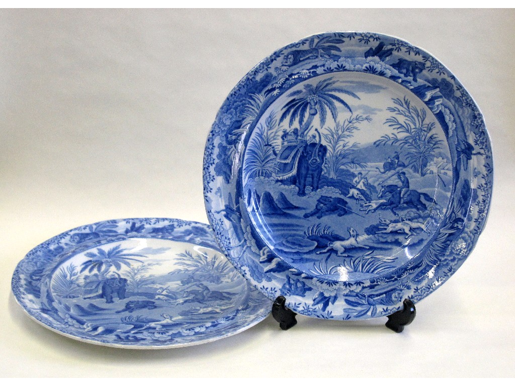 Appraisal: Pair of early th century Spode blue and white transfer