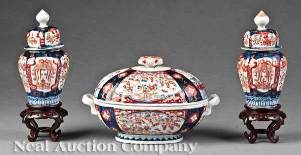 Appraisal: A Group of Japanese Imari Porcelain th c including a