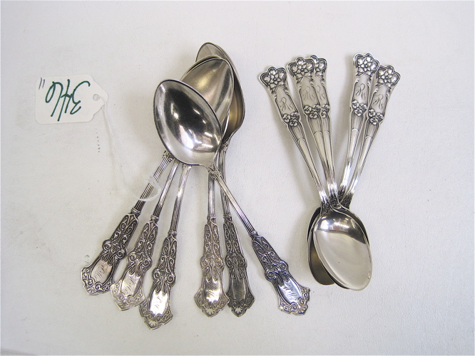 Appraisal: ELEVEN PIECES STERLING SILVER FLATWARE set of six Whiting Mfg