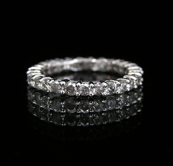 Appraisal: A Ladies' Diamond Eternity Band Carat k white gold diamond