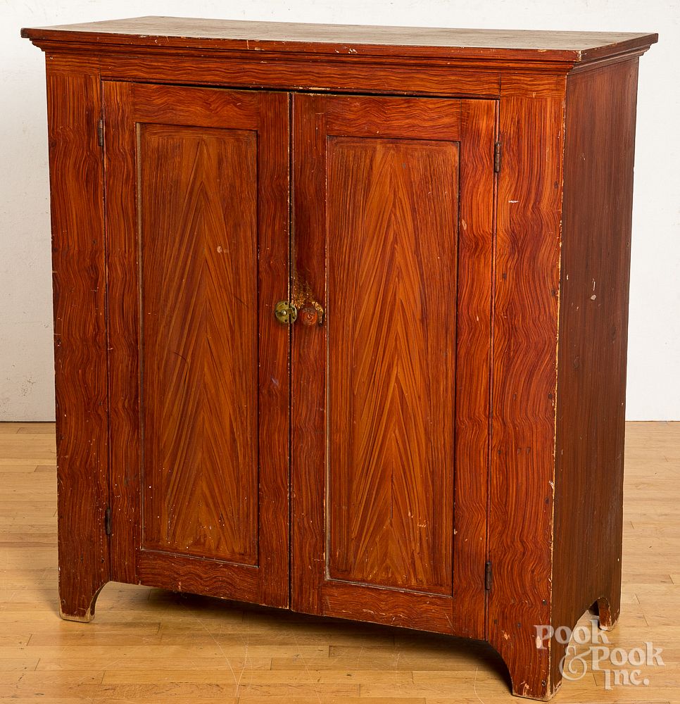 Appraisal: Pennsylvania painted poplar jelly cupboard Pennsylvania painted poplar jelly cupboard