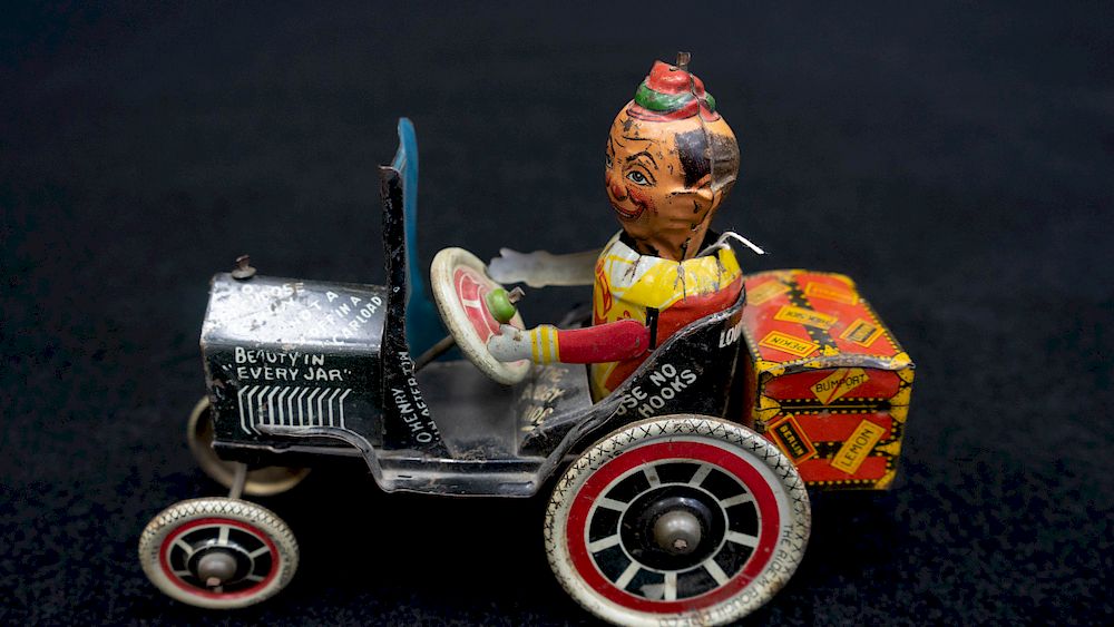 Appraisal: Vintage Marx Rough Rider Tin Wind Up Toy Car Marx